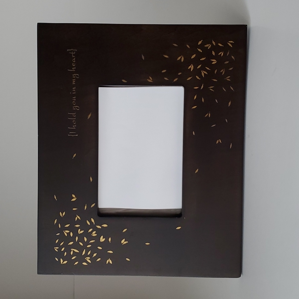 "I Hold You in My Heart," Dark Brown Picture Frame